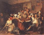 William Hogarth A Rake-s Progress,Tavern Scene oil painting artist